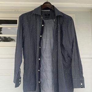 Hugo BOSS Men's Blue Sharp Fit Button Up Dress Shirt Sz 42 16 1/2